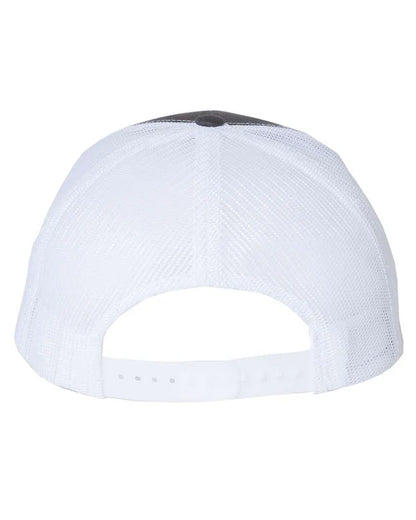 Stagner Brands leather patch snapback trucker hat side view BBQ apparel